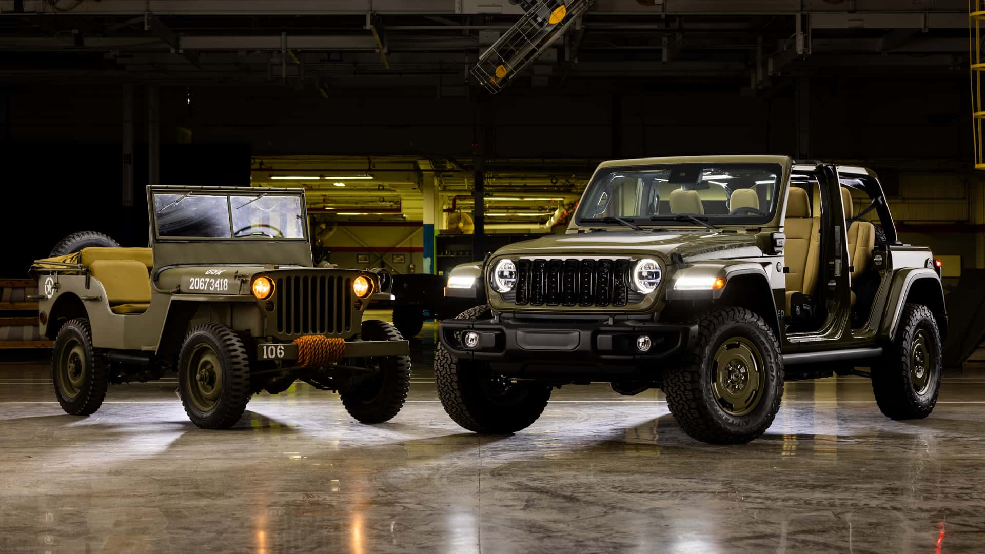 Специальный Jeep Wrangler отмечает 1941 год и модель Willys MB.